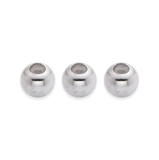 Bola de ajuste 5,0 mm (orificio de 2,6 mm), plateada rodiada (3 uds./VE) | Marco Schreier