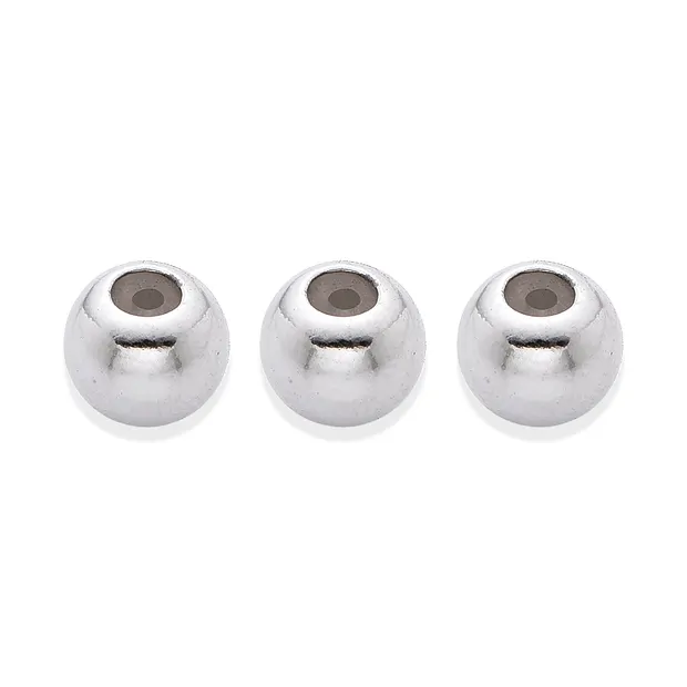Justierkugel 6,0mm (3,0mm Loch), Silber rhodiniert (3 St./VE) | Marco Schreier