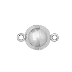 1918268022 Magnetschließe rund 10mm, Silber rhodiniert, matt (1 St./VE), gedeckelt | Marco Schreier