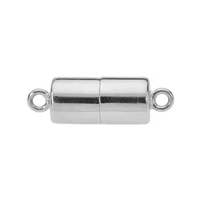 Magnetic clasp cylinder 07mm, rhodiniert (1 pc/PU), capped | Marco Schreier