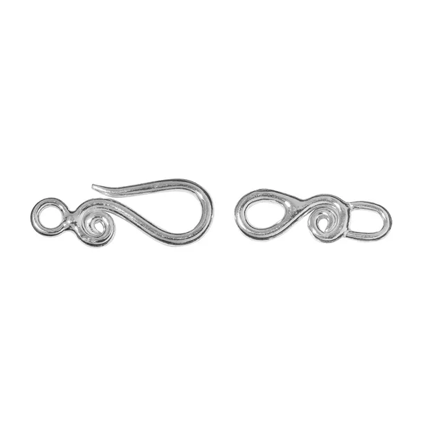 Crochet Décor Spirale avec Anneaux 25mm, Argent Rhodié (1 pcs/Unité) | Marco Schreier