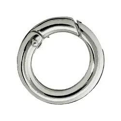 1918287051 Fermoir anneau 15mm, argent rhodié, rail rond (1 pcs/UC) | Marco Schreier