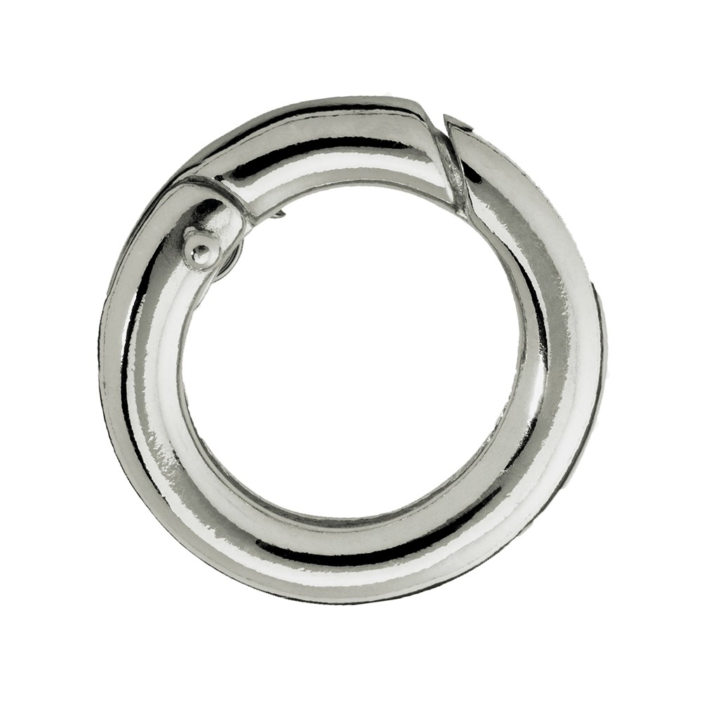 Anello di chiusura 15 mm, argento rodiato, barra rotonda (1 pz./ UC) | Marco Schreier