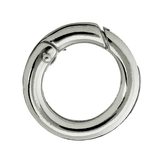 Ringschließe 15mm, rhodiniert, runde Schiene (1 St./VE) | Marco Schreier