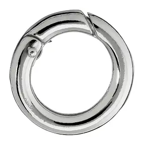 Ring clasp 17mm, rhodiniert, round bar (1 pc/PU) | Marco Schreier