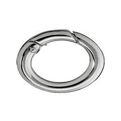 1918287081 Ring clasp 12 x 16mm, silver rhodiniert, round bar (1 pc./ PU) | Marco Schreier