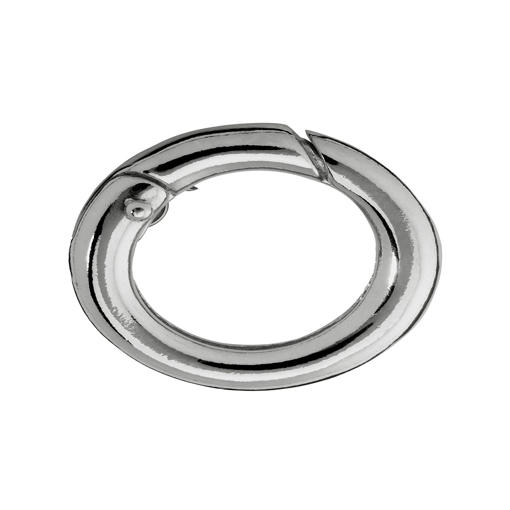 Ringschließe 12 x 16mm, Silber rhodiniert, runde Schiene (1 St./VE) | Marco Schreier