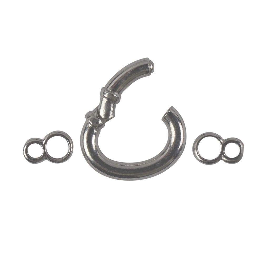Ringverschluß oval 21mm, Silber rhodiniert (1 St./VE) | Marco Schreier