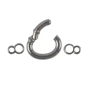 Ring clasp oval 21mm, silver rhodiniert (1 pc./ PU) | Marco Schreier