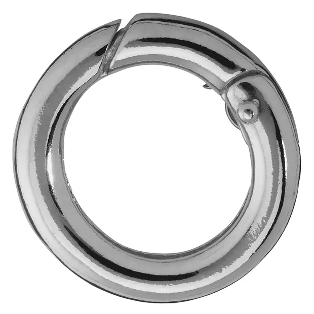 Ring clasp 20mm, rhodiniert, round bar (1 pc/PU), Premium | Marco Schreier