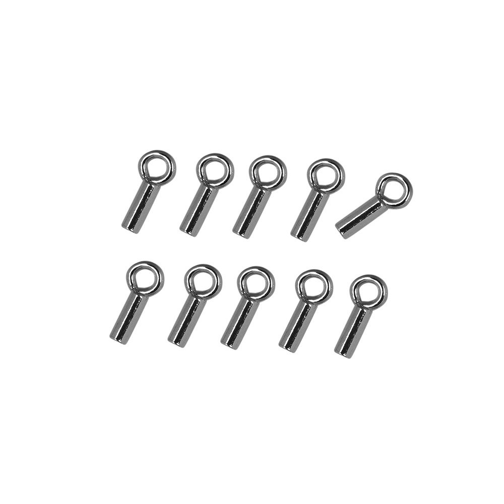 Quetschröhrchen mit Öse 4,5mm, Silber rhodiniert (28 St./VE) | Marco Schreier