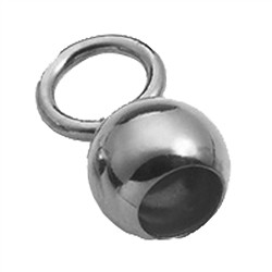 1918340041 Endkapseln große Öse, 4,0mm, Silber (10 St./VE), rhodiniert | Marco Schreier