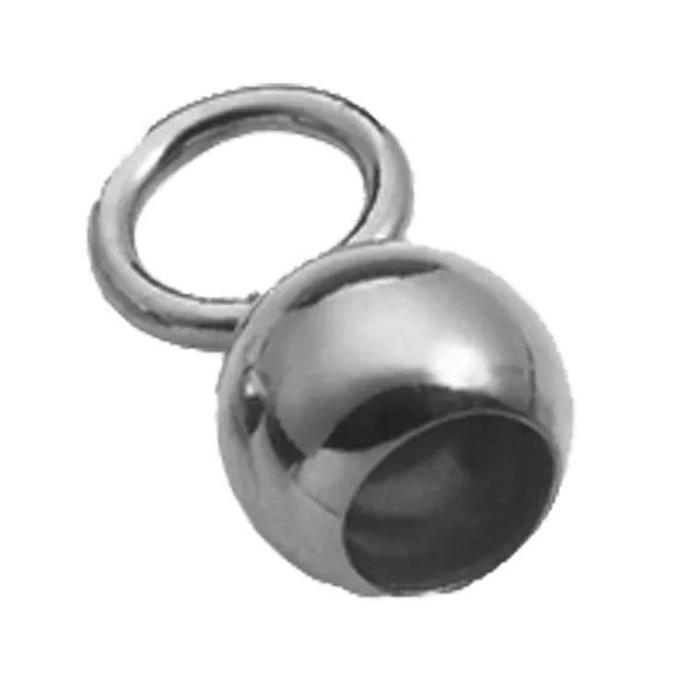 Cápsulas finales Anilla grande, 4,0 mm, plata (10 uds./VE), rodinado | Marco Schreier