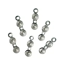 1918360041 Capsule a cerniera con foro per filettatura 4 mm, argento rodiato (20 pz./ UC) | Marco Schreier