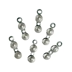Hinged capsules with thread hole 4mm, silver rhodiniert (20 pcs./ PU) | Marco Schreier