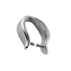 Basis-Halter "Bogen", rhodiniert (1 St./VE) | Edelsteine, Heilsteine & Schmuck