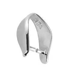 1918402081 Portabase per pietre con foro frontale "Navetta", rodiato (1 pz./ UC) | Marco Schreier