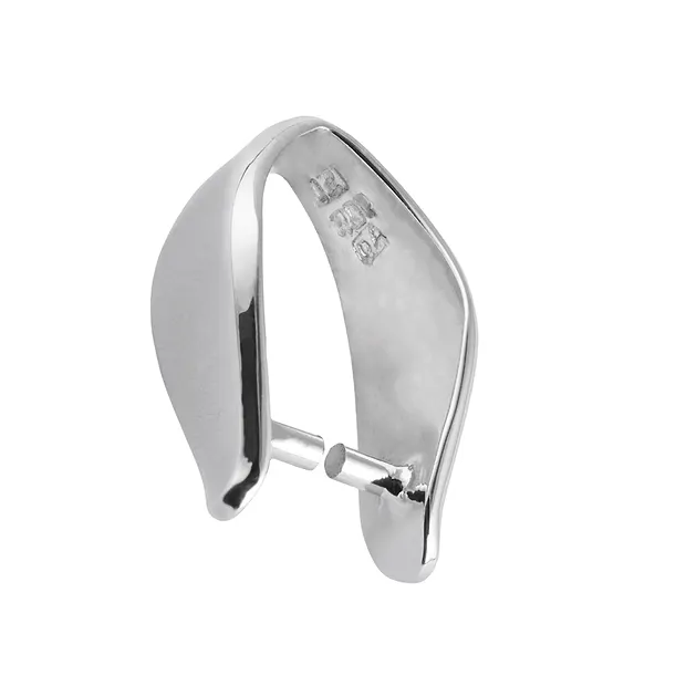 Basis-Halter für frontgebohrte Steine "Navette", rhodiniert (1 St./VE) | Marco Schreier