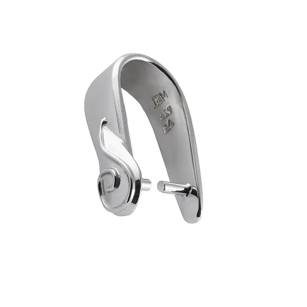 Basis-Halter für frontgebohrte Steine "Spirale", rhodiniert (1 St./VE) | Marco Schreier
