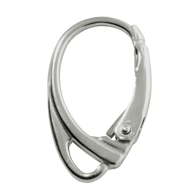 Brisure à clapet avec anneaux 18mm, argent rhodié (6 pcs/Unité) | Marco Schreier