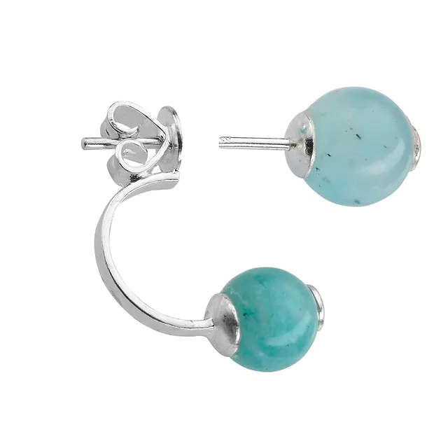 Perno auricolare Perla galleggiante "2 in 1" argento rodiato (2 pz./ UC) | Marco Schreier