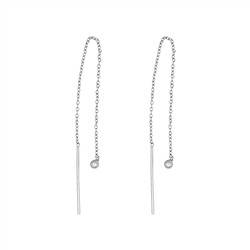 1918513041 Chaîne à enfiler avec boule pour boucles d'oreilles, rhodié (4 pcs/UC) | Marco Schreier