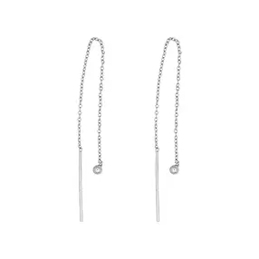 Einfädel-Kettchen mit Kugel für Ohrschmuck, rhodiniert (4 St./VE) | Marco Schreier