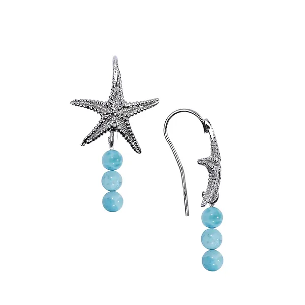 Ear Hook Starfish 23mm, silver rhodiniert (2 pcs./ PU) | Marco Schreier