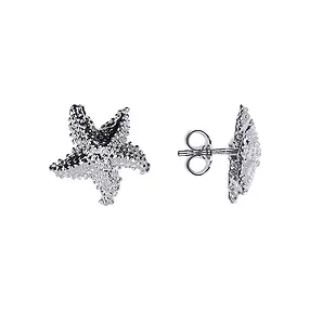 Ohrstecker Seestern 14mm, rhodiniert | Schreier Edelsteine, Heilsteine & Schmuck