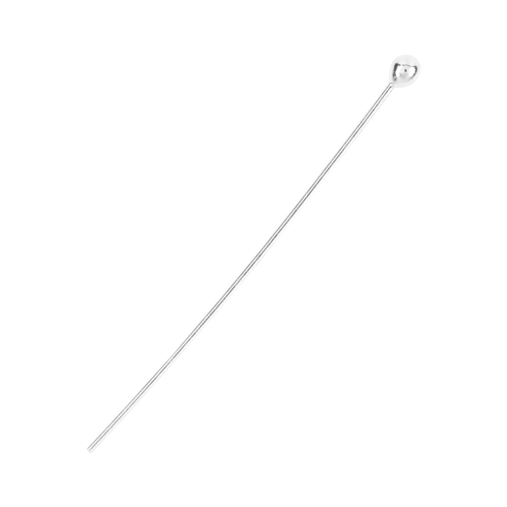 Goupille avec boule 0,5 x 30mm, argent rhodié (20 pcs/UC) | Marco Schreier