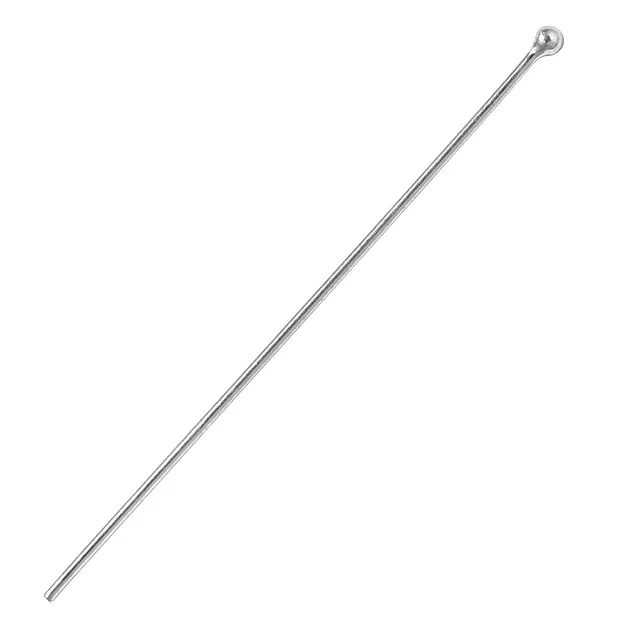 Stift mit Kugel 0,5 x 50mm, Silber rhodiniert (20 St./VE) | Marco Schreier