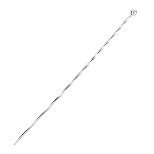 Stift mit Kugel 0,8 x 50mm, Silber rhodiniert (20 St./VE) | Marco Schreier