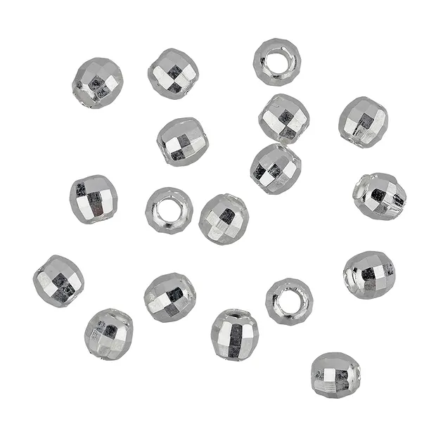 Perlina 02,0 mm, argento rodiato, sfaccettata (100 pz./ UC) | Marco Schreier