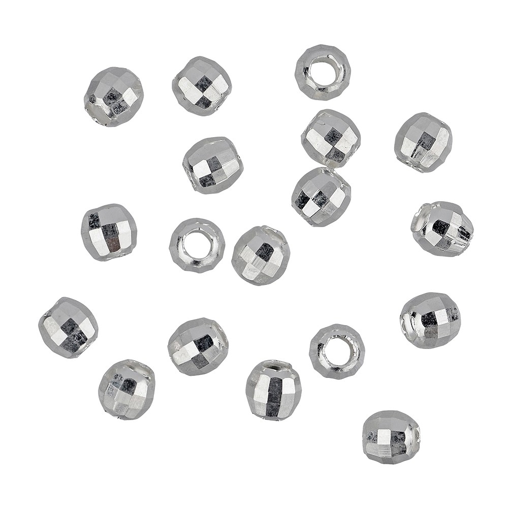 Ball 02.0mm, silver rhodiniert, faceted (100 pcs./ PU) | Marco Schreier