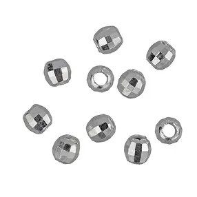 Kugel 06,0mm, Silber rhodiniert, facettiert (10 St./VE) | Marco Schreier