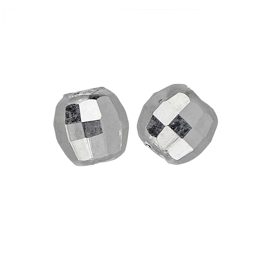 Kugel 06,0mm, Silber rhodiniert, facettiert (10 St./VE) | Marco Schreier