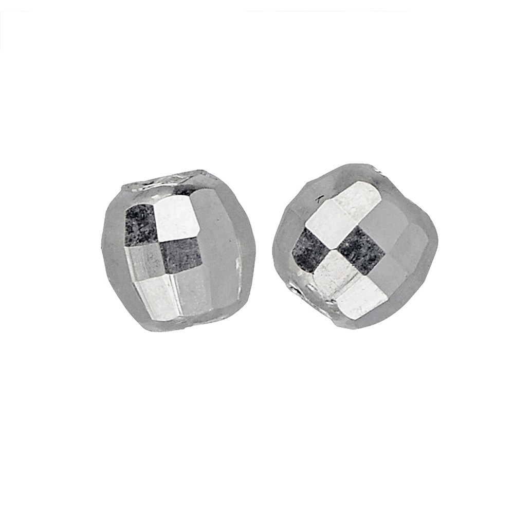 Kugel 08mm, Silber rhodiniert, facettiert (8 St./VE) | Marco Schreier