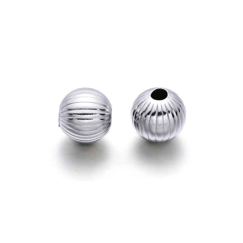 Ball 06mm, silver rhodiniert, grooved (8 pcs./ PU) | Marco Schreier