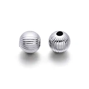 Ball 08mm, silver rhodiniert, grooved (4 pcs./ PU) | Marco Schreier