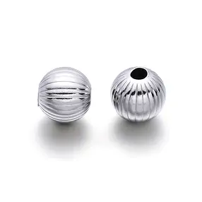 Ball 10mm, silver rhodiniert, grooved (2 pcs./ PU) | Marco Schreier