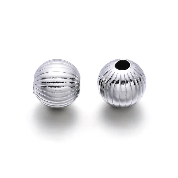 Boule 10mm, argent rhodié, rainuré (2 pcs/UC) | Marco Schreier