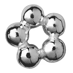 1918623041 Kugelring 5mm, Silber rhodiniert (27 St./VE) | Edelsteine, Heilsteine & Schmuck