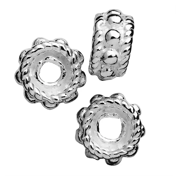 Rondell decorated 5mm, silver rhodiniert (19 pcs./ PU) | Marco Schreier