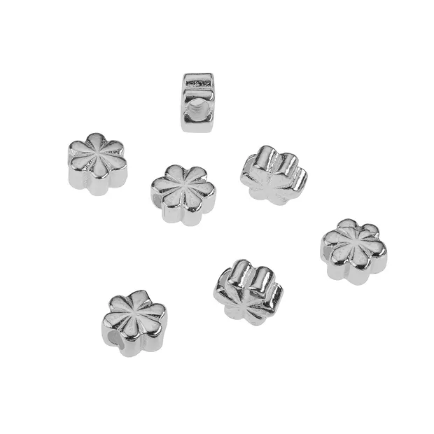 Kleeblatt 5,0mm, Silber rhodiniert (10 St./VE) | Marco Schreier