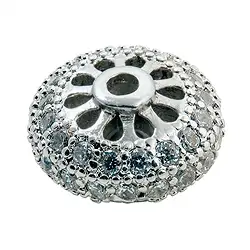 1918633041 Wheel 11 x 6mm (large), silver rhodiniert with Cubic Zirconia (synth.), 1 pc/ PU | Marco Schreier