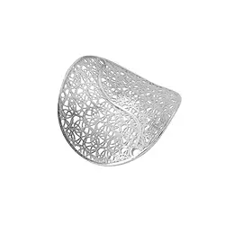 1918665232 Disc "leaf mesh" round, 14mm (4 pcs./ PU), rhodiniert | Marco Schreier