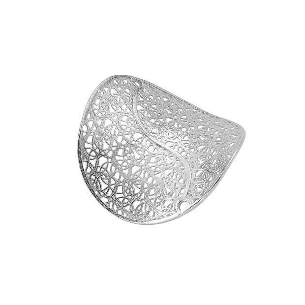 Disc "leaf mesh" round, 14mm (4 pcs./ PU), rhodiniert | Marco Schreier