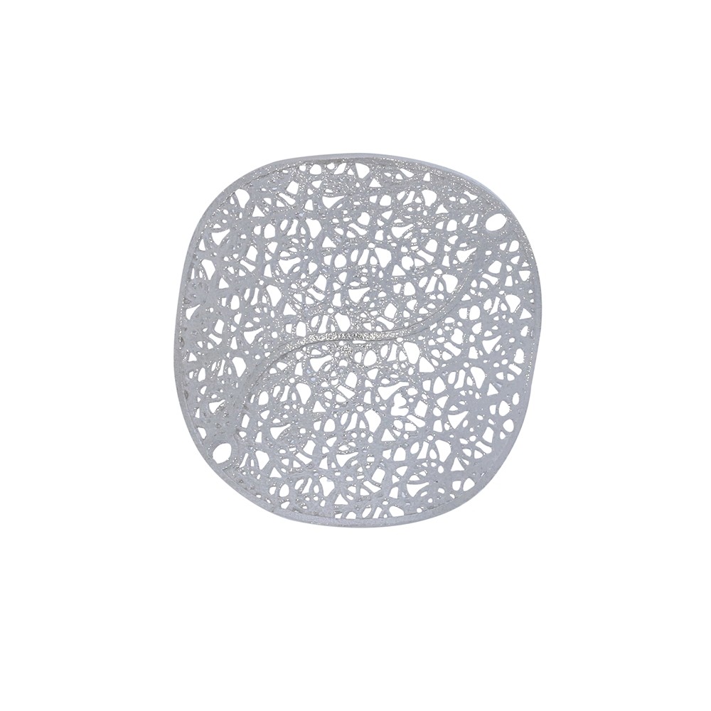 Scheibe "Blättergeflecht" rund, 27mm (1 St./VE), rhodiniert | Marco Schreier