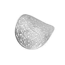 1918665242 Disc "leaf braid" round, 27mm (1 pc./ PU), rhodiniert | Marco Schreier