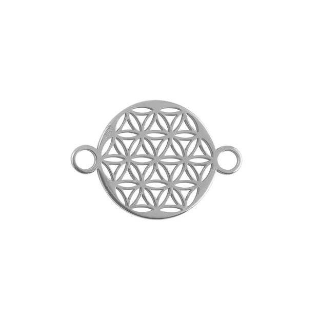 Flower of Life with eyelets 10mm, silver rhodiniert (4 pcs./ PU) | Marco Schreier